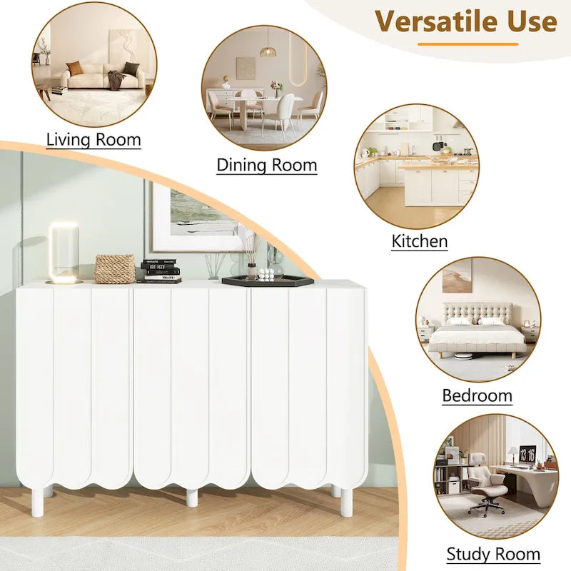 Cream-colored shoe cabinet
