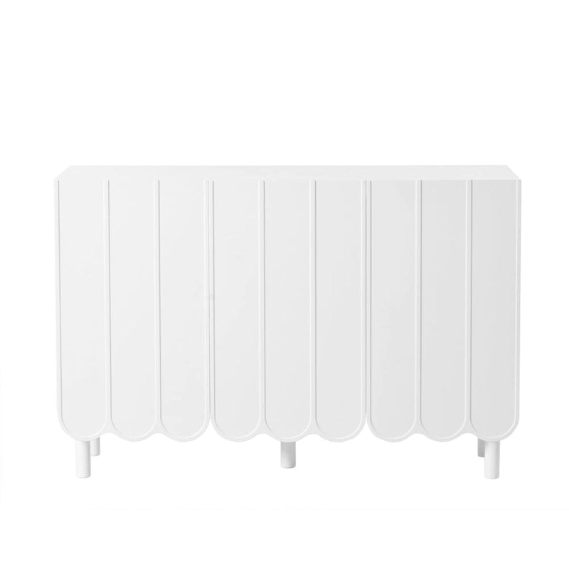 Cream-colored shoe cabinet