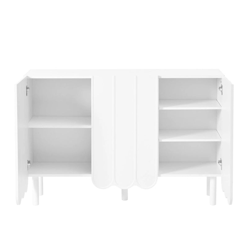 Cream-colored shoe cabinet