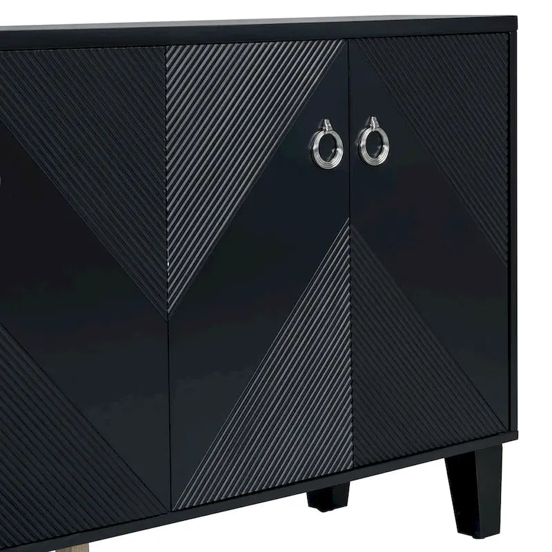 Luxury Cabinet Adorned with Geometric Patterns