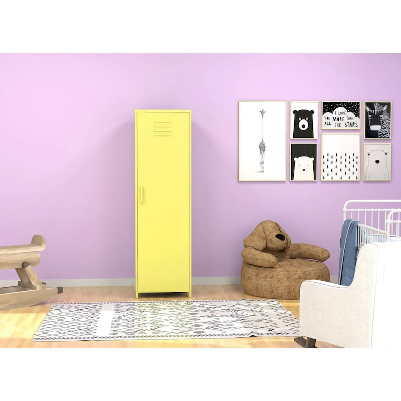 Yellow Steel Cabinet for children school space