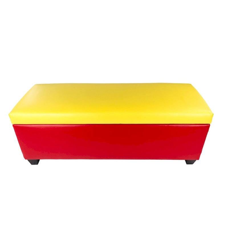 Retro Red Vinyl Shoe Storage Bench