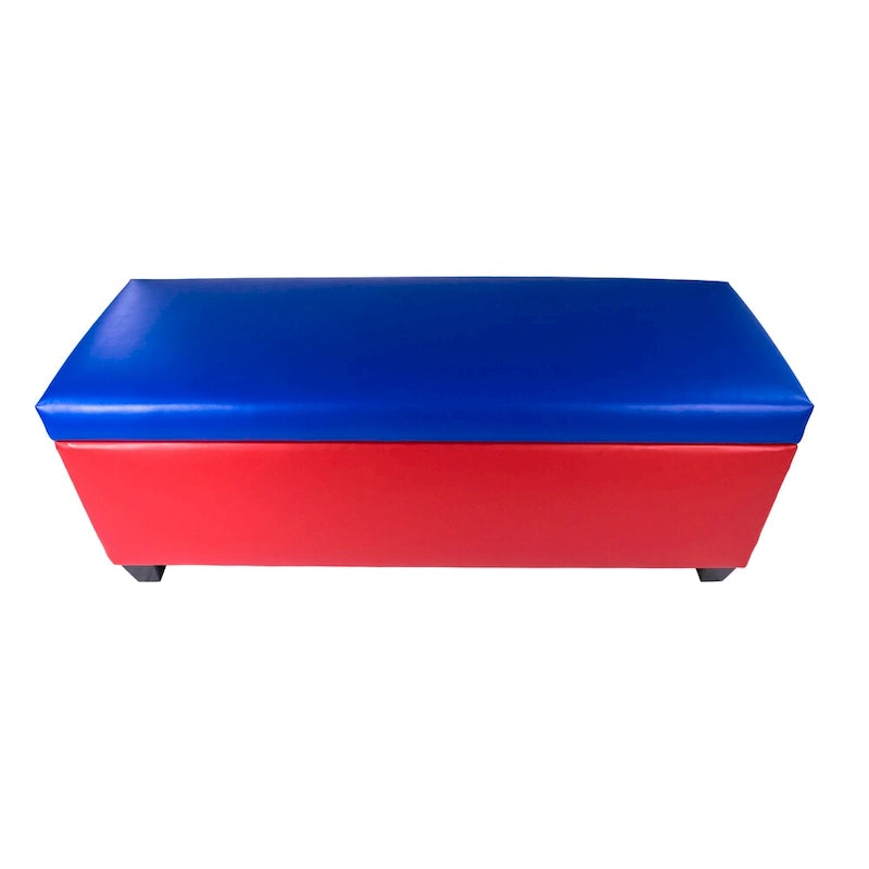 Retro Red Vinyl Shoe Storage Bench