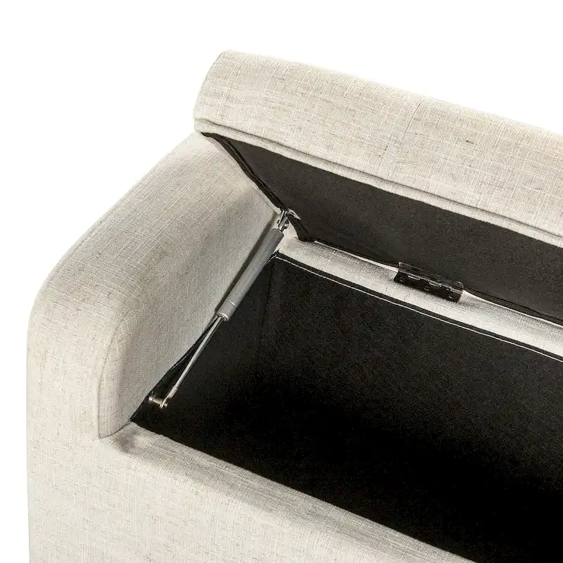 Upholstered Bench with Solid Wood Legs