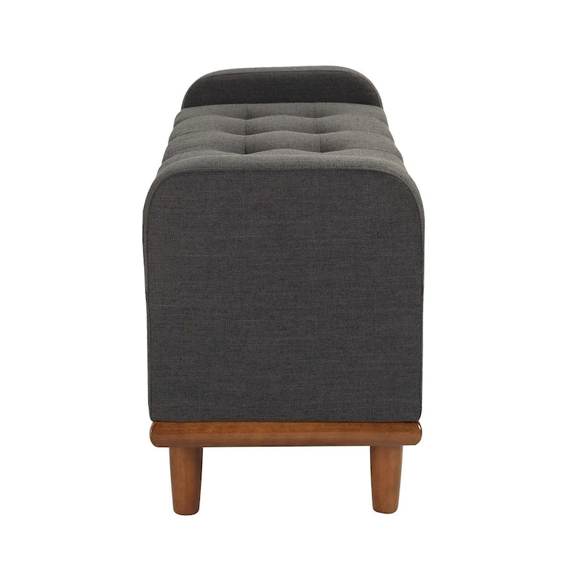 Upholstered Bench with Solid Wood Legs