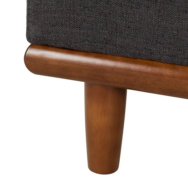 Upholstered Bench with Solid Wood Legs