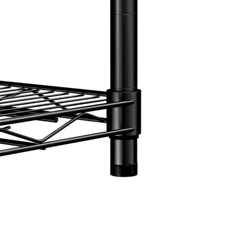 5 Tier Steel Heavy Duty Adjustable Shelves with Wheels and Feet