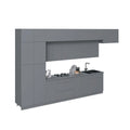 Kitchen Gray & White Gloss Color Base Size 15Ft Wide - 180x107
