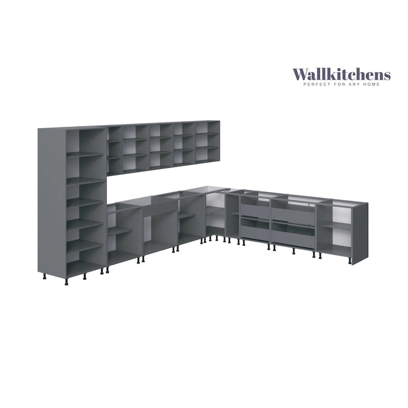 Kitchen Natural Teak & Black Color Base Size 13Ft Wide - 156x127