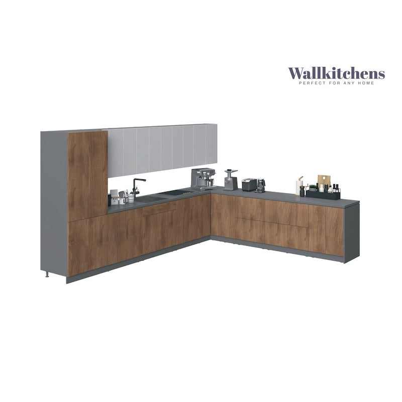 Kitchen Natural Teak & Black Color Base Size 13Ft Wide - 156x127
