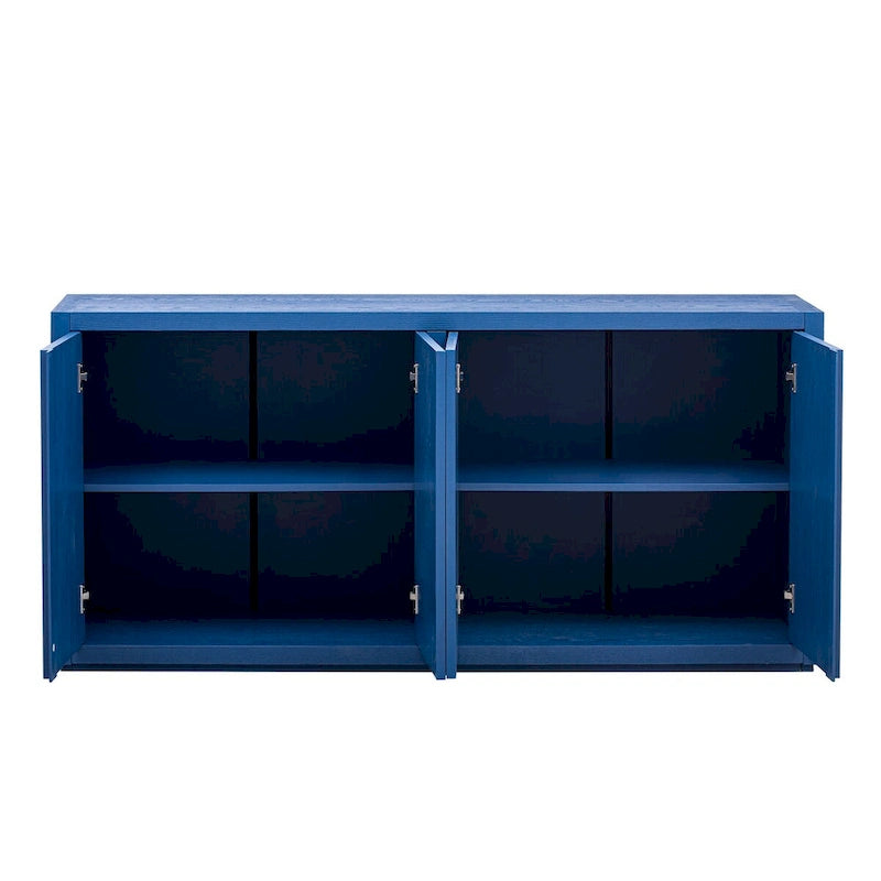 63 Four-Door Sideboard with Adjustable Shelves for Hallway Entryway Living Room