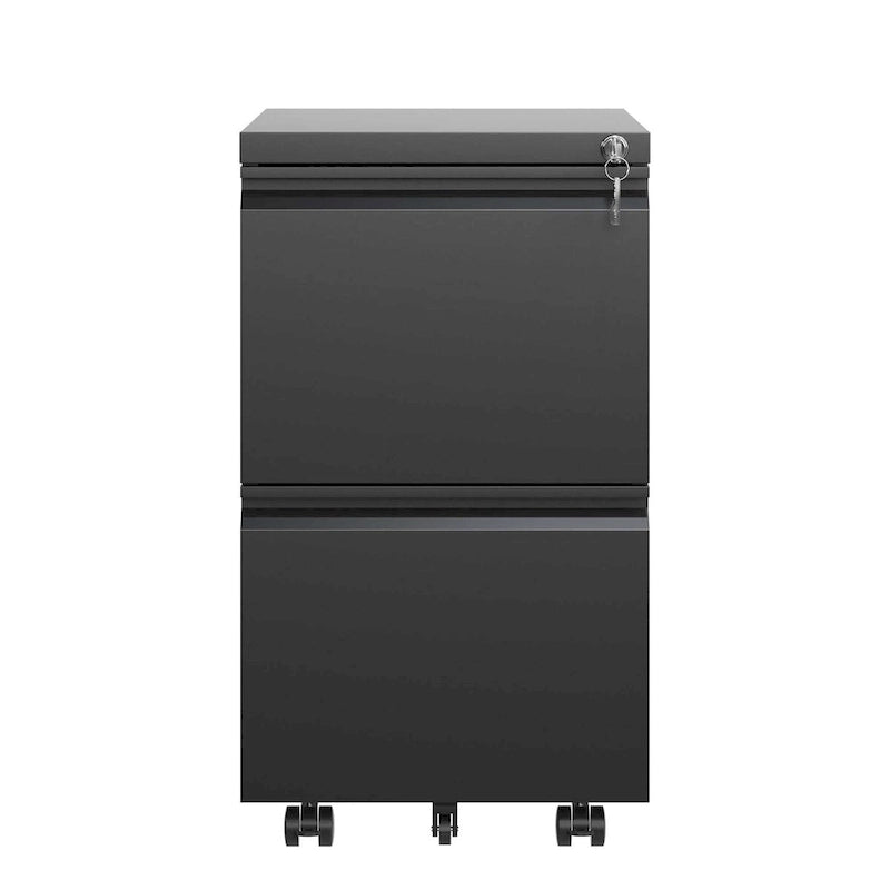 2-Drawer Metal Mobile File Cabinet with Lock