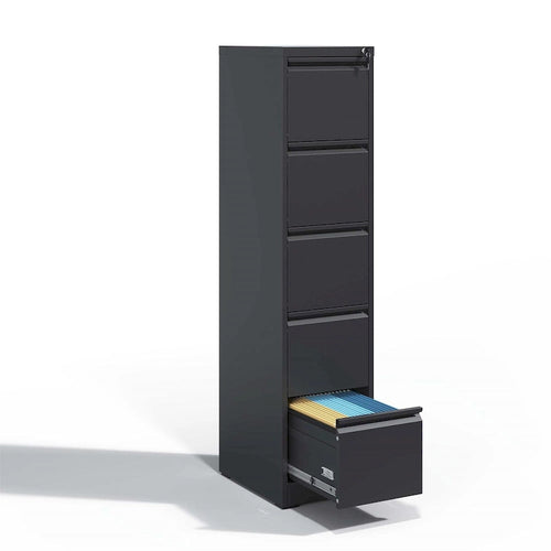 5 Drawer Metal Vertical File Cabinet with Lock