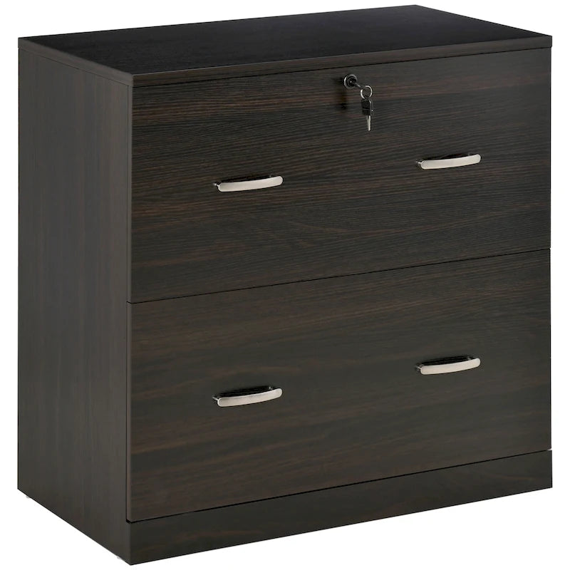 2-Drawer File Cabinet with Lock, Keys and Hanging Bar