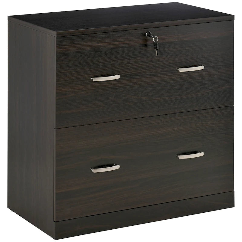 2-Drawer File Cabinet with Lock, Keys and Hanging Bar