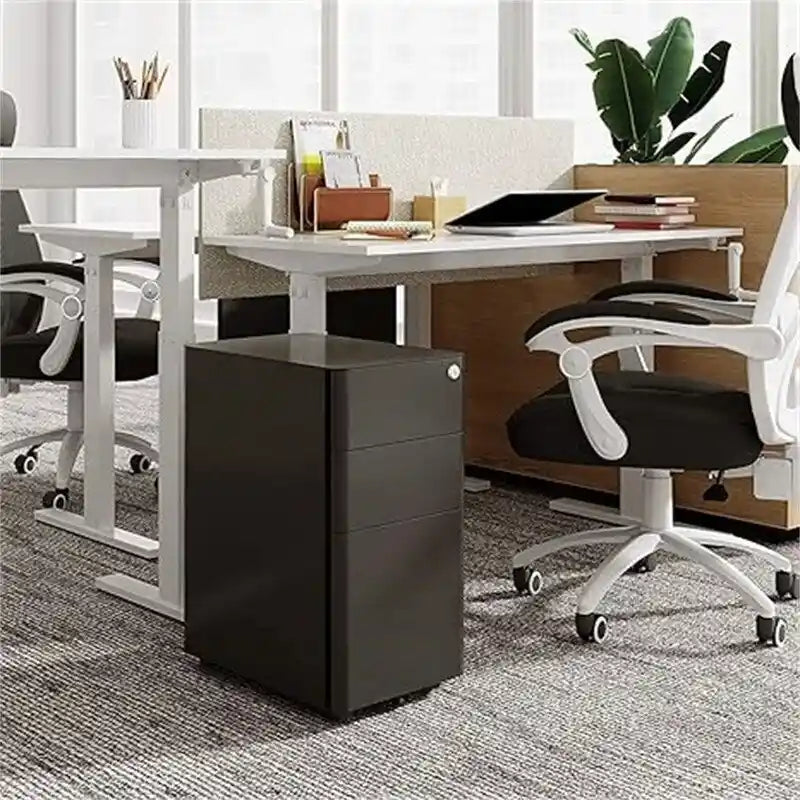 3-Drawer Slim File Cabine - 17.7D x 11.8W x 23H