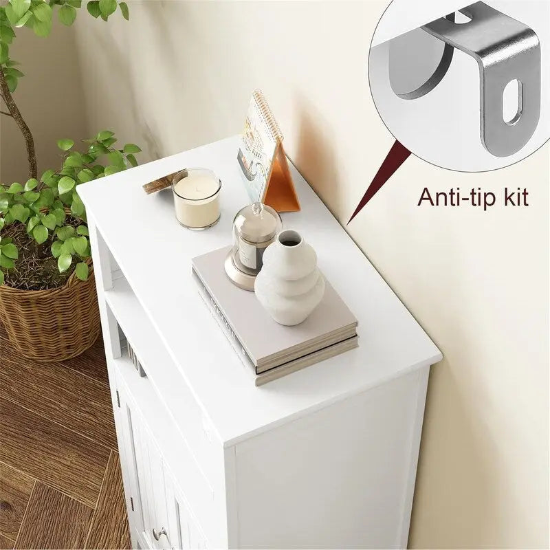 Cabinet with 2 Doors and Adjustbale Shelf - 11.8D x 19.7W x 36.4H