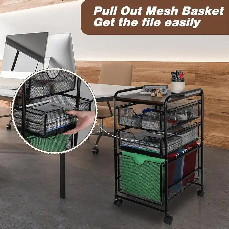 File Storage Drawer Carts - 12D x 17W x 25H