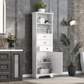 68Tall Storage Cabinet with 3 Drawers and Adjustable Shelves for Bathroom, Kitchen and Living Room