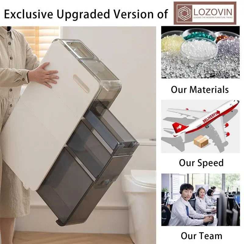 Bathroom Floor Cabinet 4-Tiers Free Standing Toilet Paper Holder - 16.14D x 6.9W x 37.91H